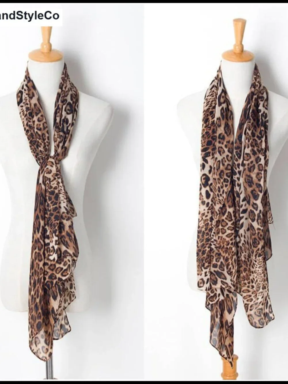 Leopard Print Wrap Shawl Lightweight Scarf